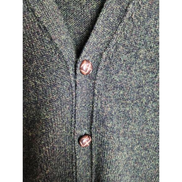 Pendleton mens Shetland wool cardigan sz L Academia grandpa preppy extra button - Picture 2 of 7